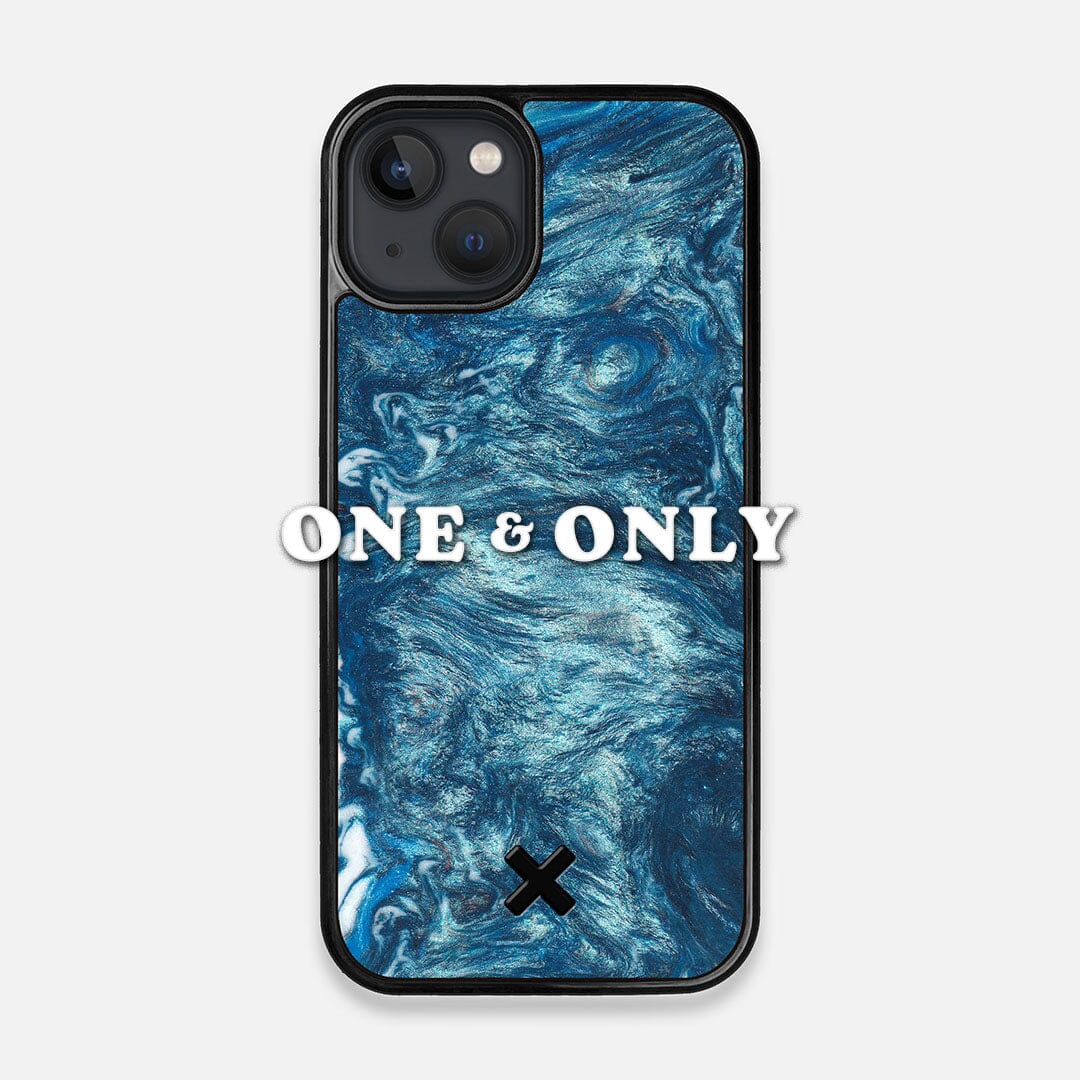 Front view of the One and Only Wood and Resin iPhone 13 Case by Keyway Designs