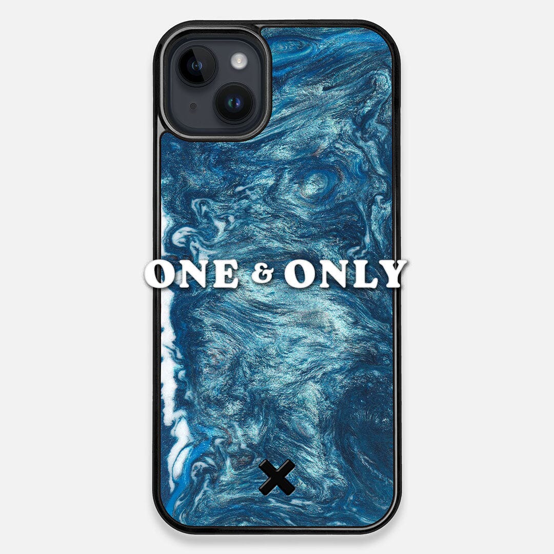 Front view of the One and Only Wood and Resin iPhone 14 Plus Case by Keyway Designs