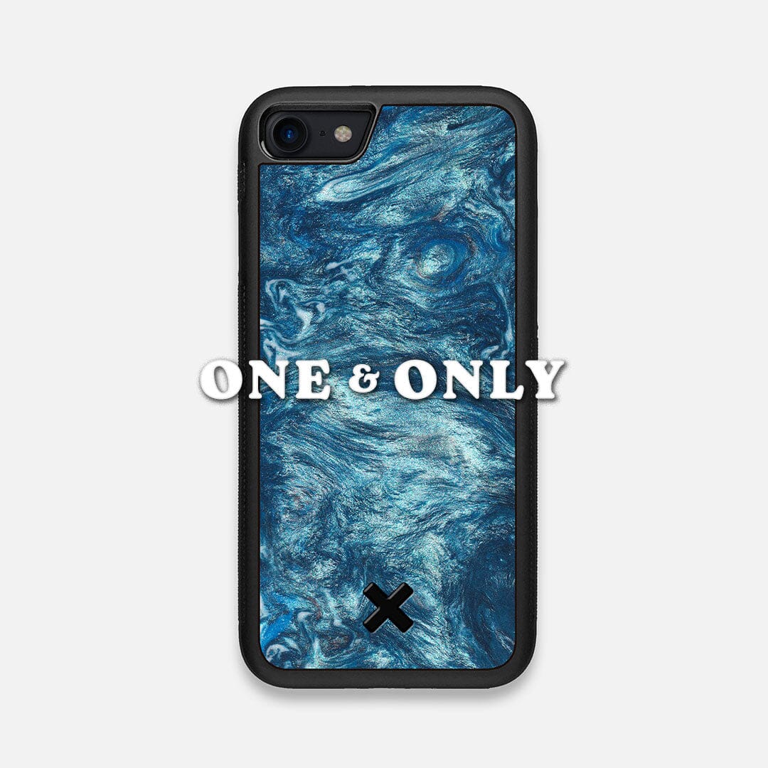 Front view of the One and Only Wood and Resin iPhone 7/8 Case by Keyway Designs