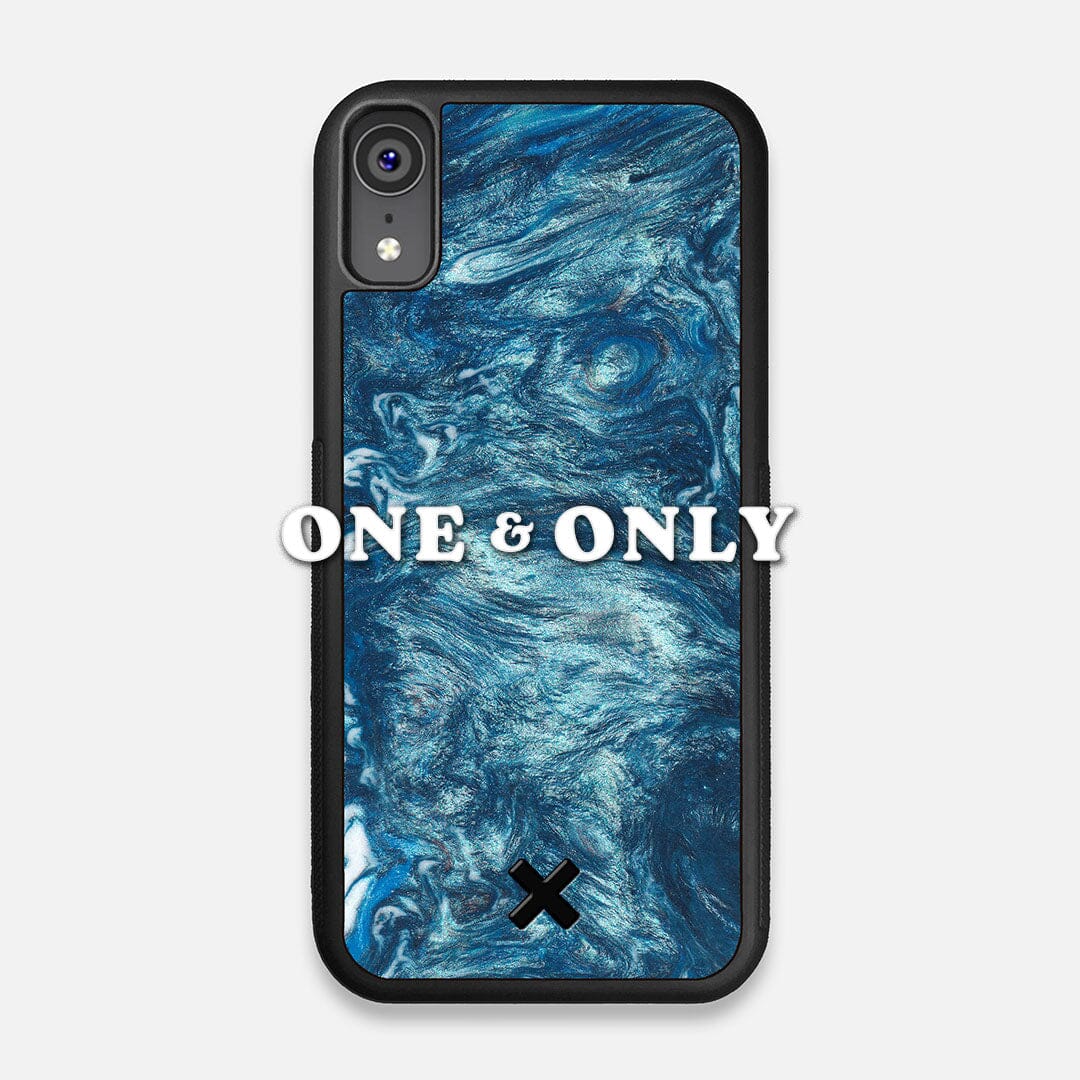 Front view of the One and Only Wood and Resin iPhone XR Case by Keyway Designs