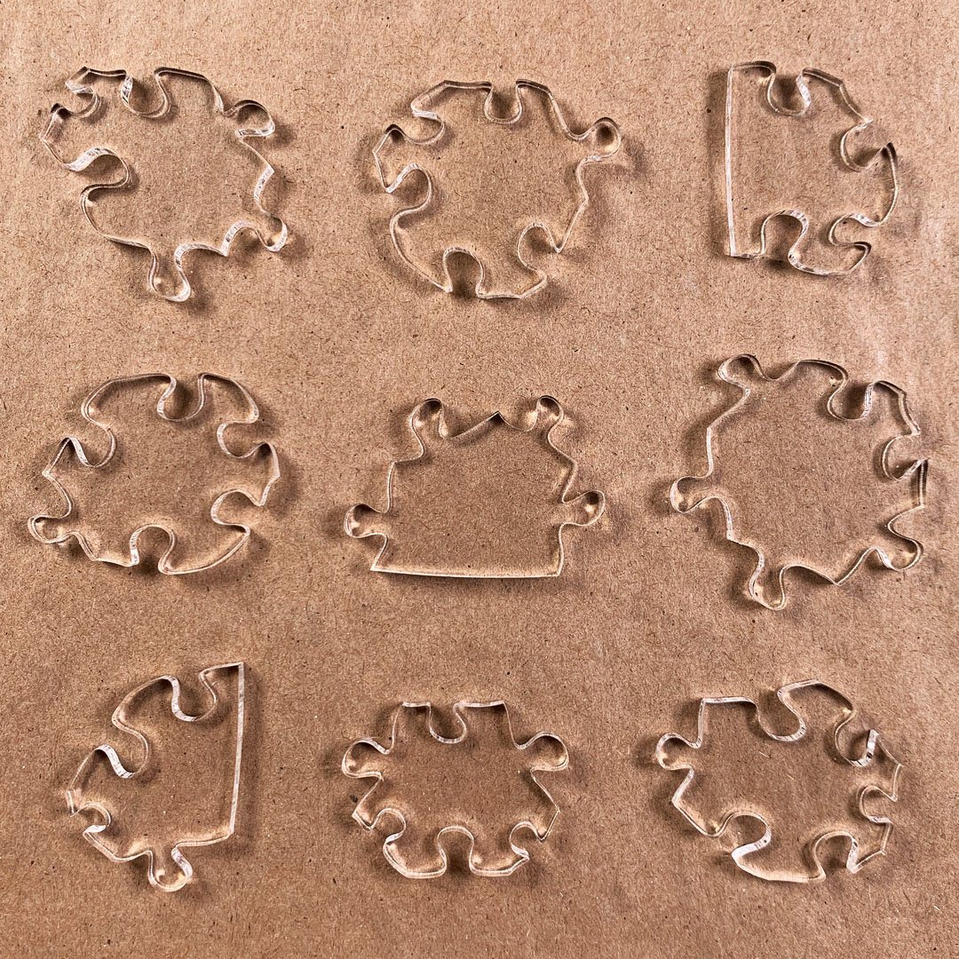 Clear Puzzle Pieces varieties in Keyway's Very Hard Clear Puzzle, No.127A