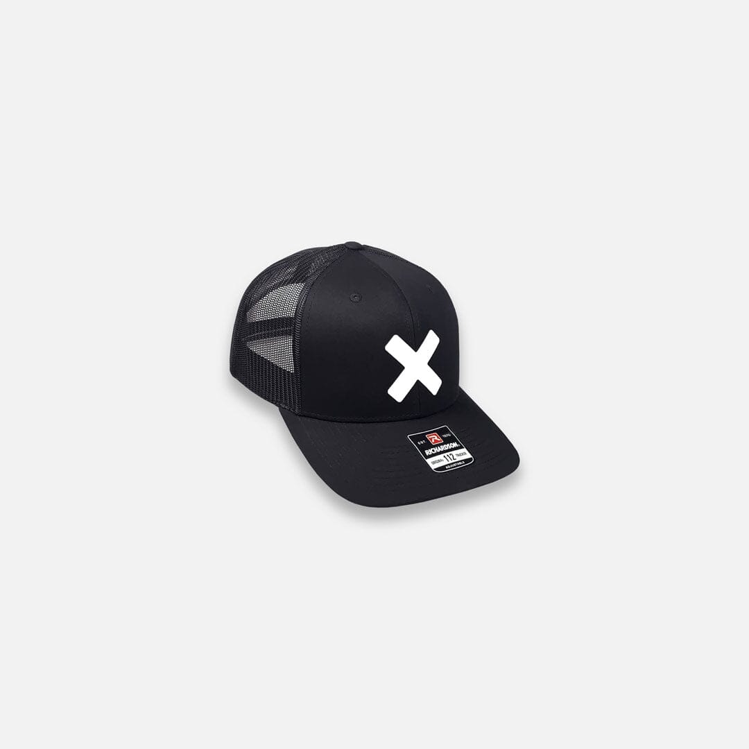 X-Mark Snapback, White on Black