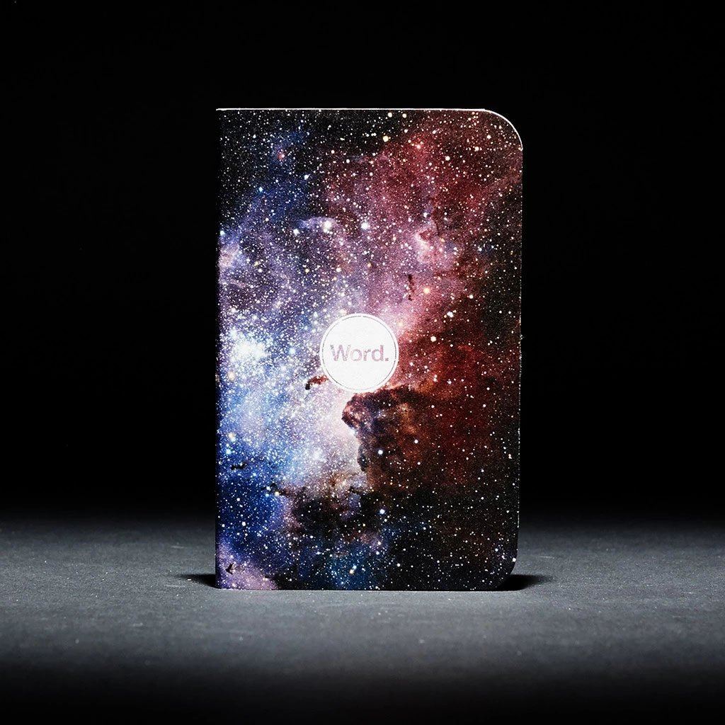 Word. - Intergalactic, USA Made Pocket Notebook, Action Shot