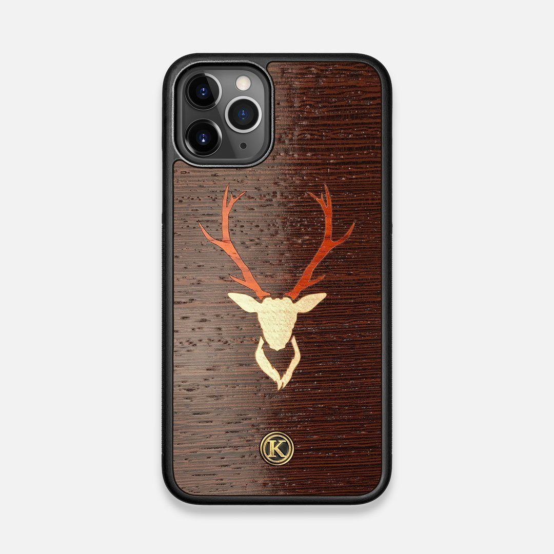 Front view of the Stag Wenge Wood iPhone 11 Pro Case by Keyway Designs