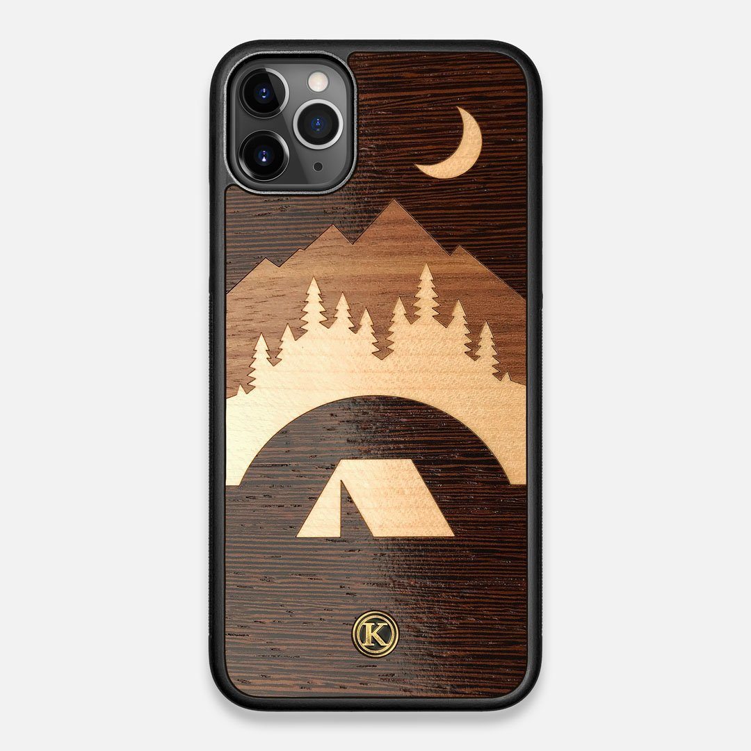 Front view of the Wilderness Wenge Wood iPhone 11 Pro Max Case by Keyway Designs