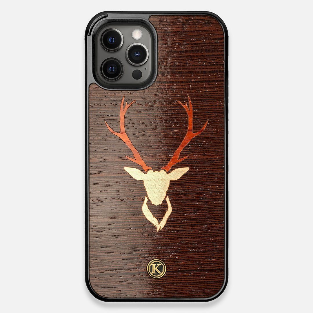 Front view of the Stag Wenge Wood iPhone 12 Pro Max Case by Keyway Designs