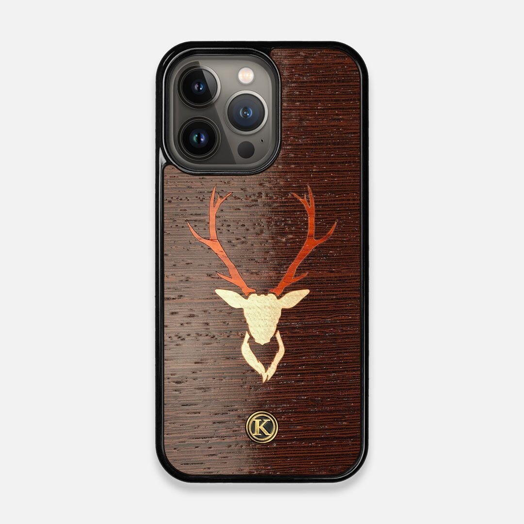 Front view of the Stag Wenge Wood iPhone 13 Pro Case by Keyway Designs