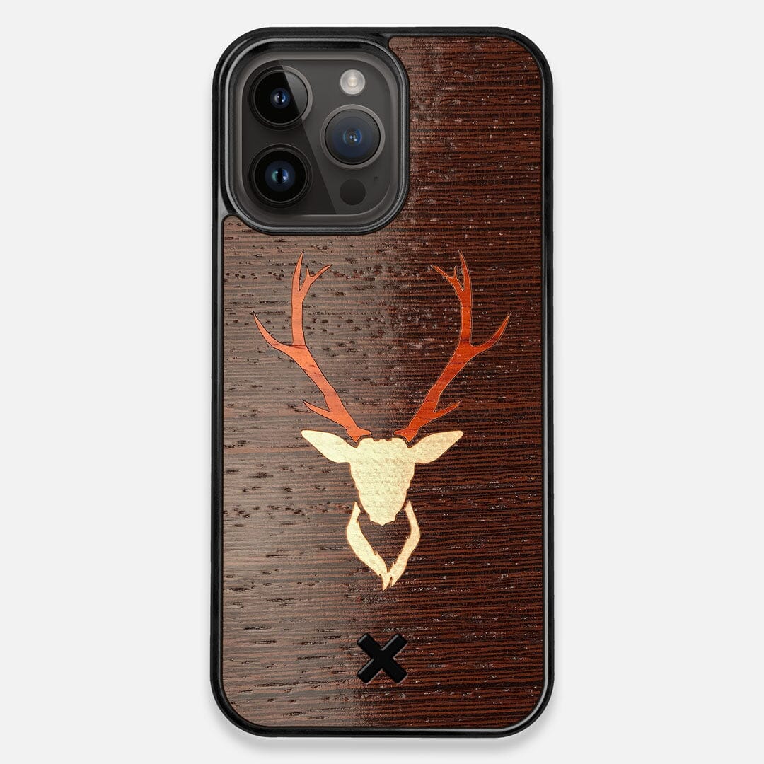 Front view of the Stag Wenge Wood iPhone 15 Pro Max MagSafe Case by Keyway Designs