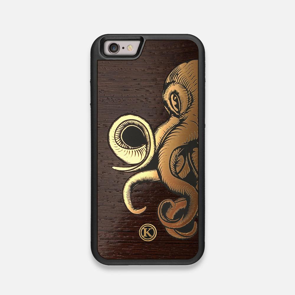 Front view of the Kraken 2.0 Wenge Wood iPhone 6 Case by Keyway Designs