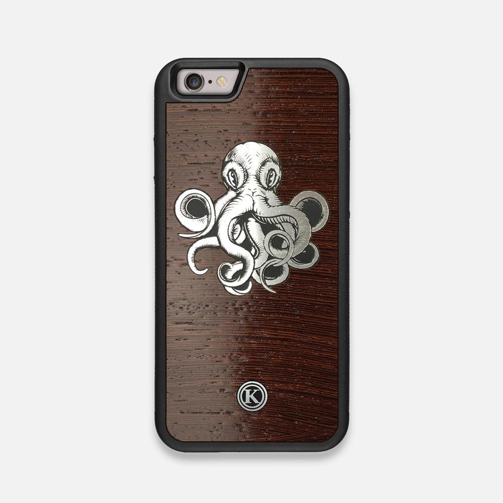 Front view of the Prize Kraken Wenge Wood iPhone 6 Case by Keyway Designs