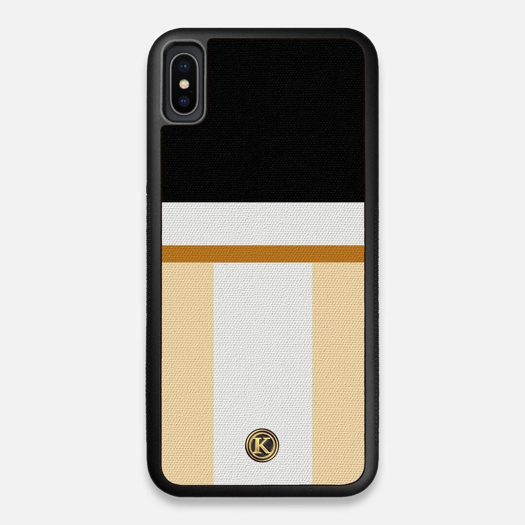 Front view of the Isle Adventure Marker in the Wayfinder series UV-Printed thick cotton canvas iPhone XS Max Case by Keyway Designs