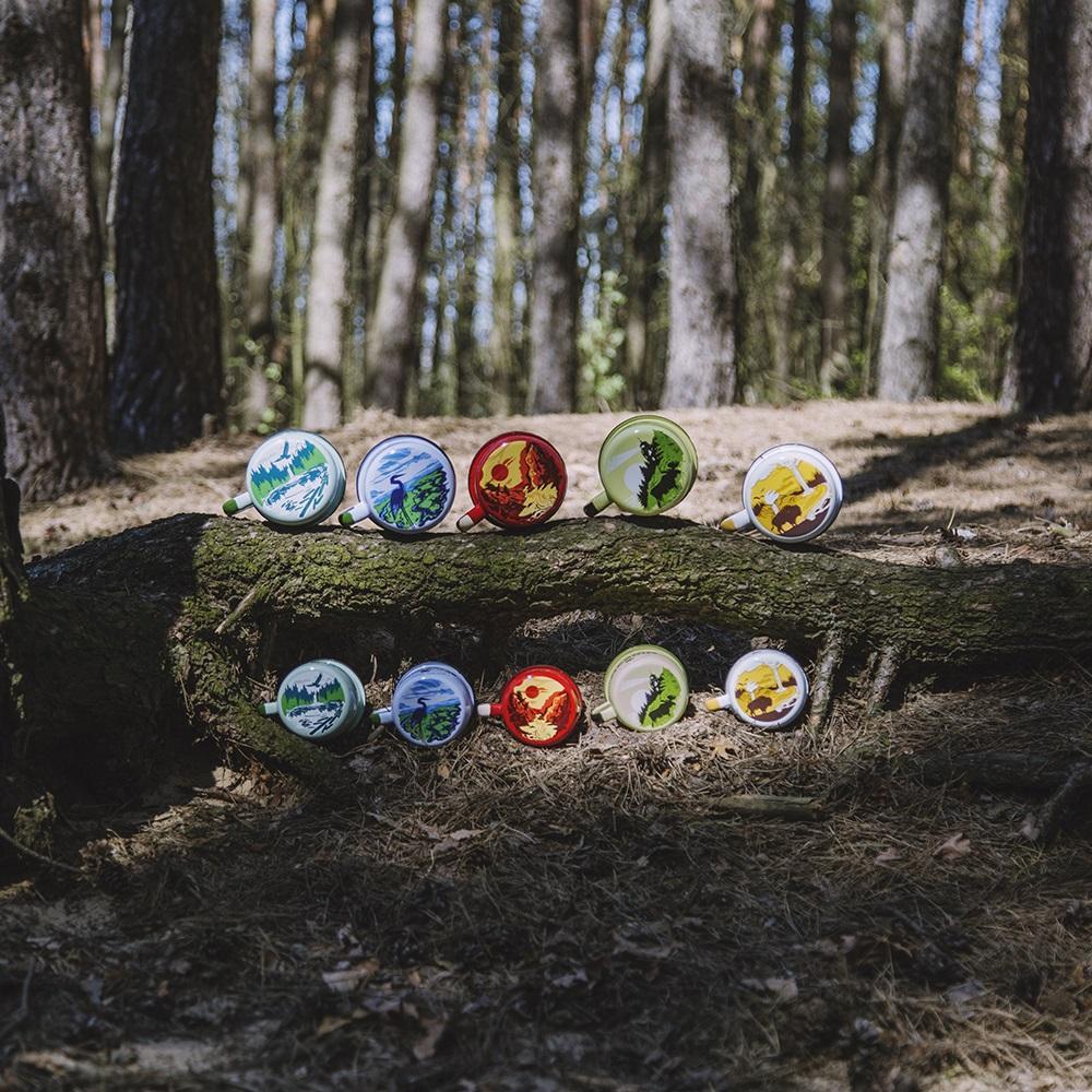 KEYWAY | Emalco - Olympic Bellied Enamel Mug, Handcrafted by Artisans in Poland, Selection Action Group Shot