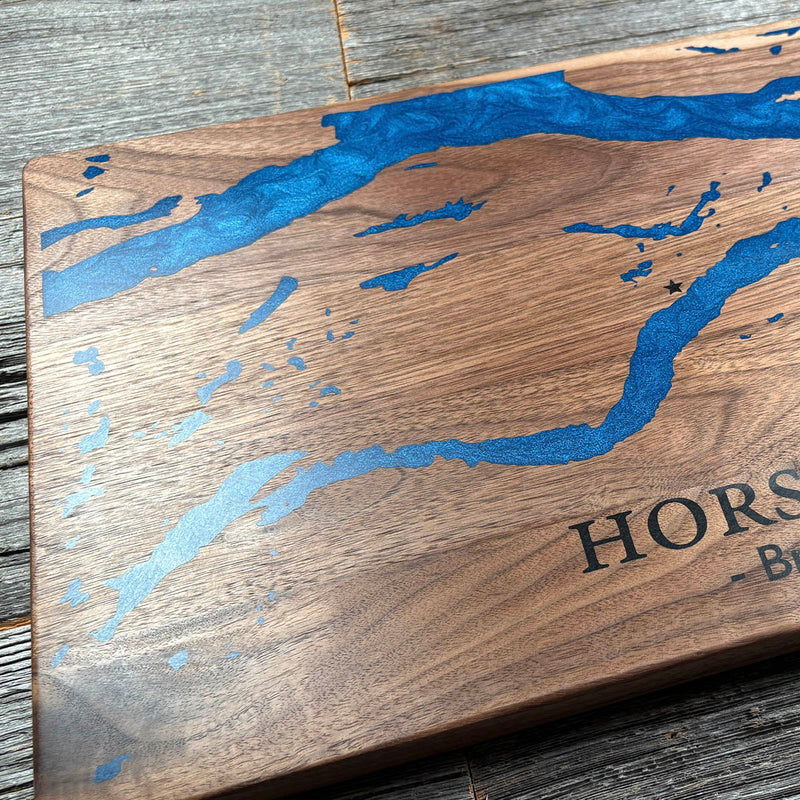 Detail of the Horsefly Lake map by Keyway