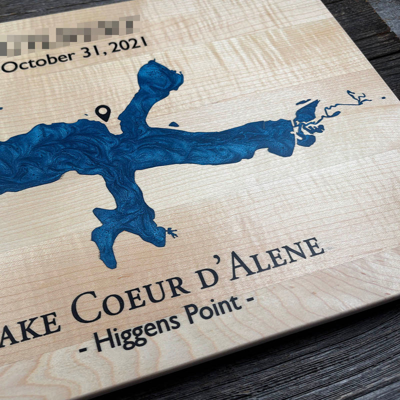 Detail of the Lake Coeur d'Alene map by Keyway