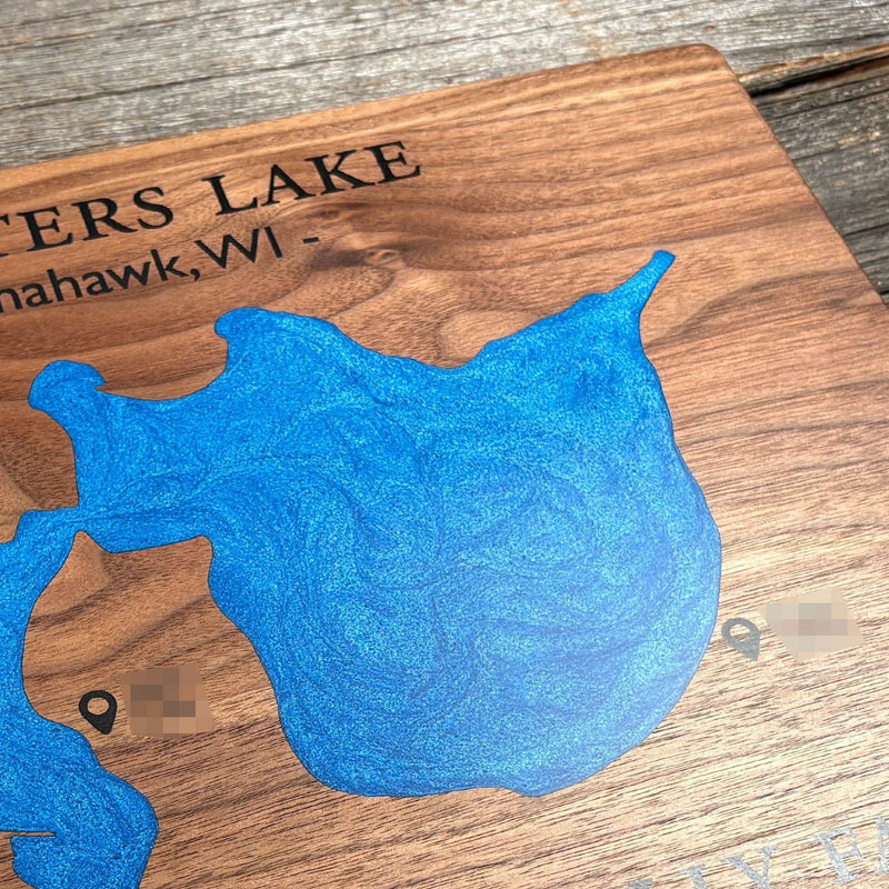 Detail of the Two Sisters Lake map by Keyway