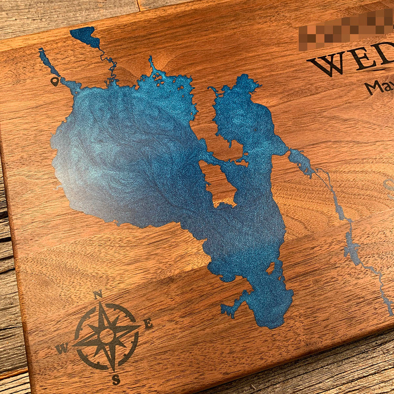 Detail of the Sebago Lake map by Keyway