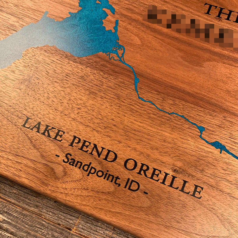 Detail of the Lake Pend map by Keyway