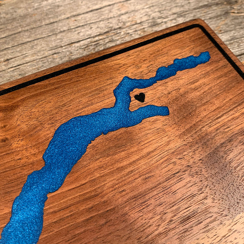 Detail of the Okanagan Lake map by Keyway