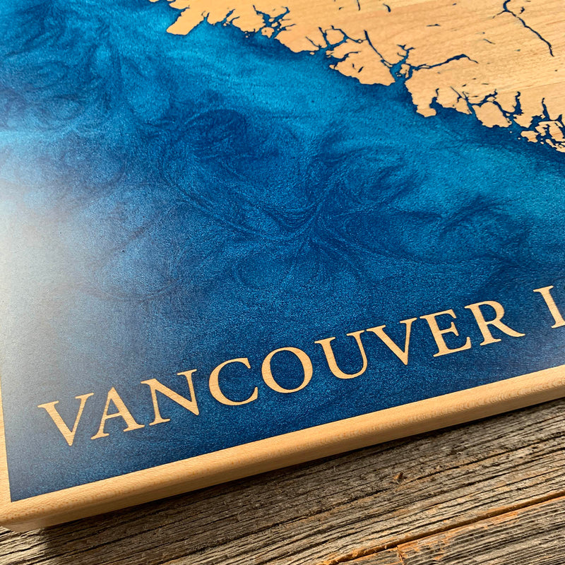 Detail of the Vancouver Island map by Keyway