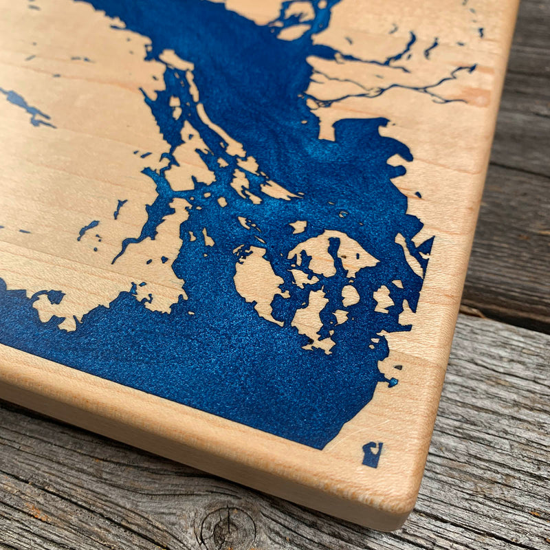 Detail of the Vancouver Island map by Keyway