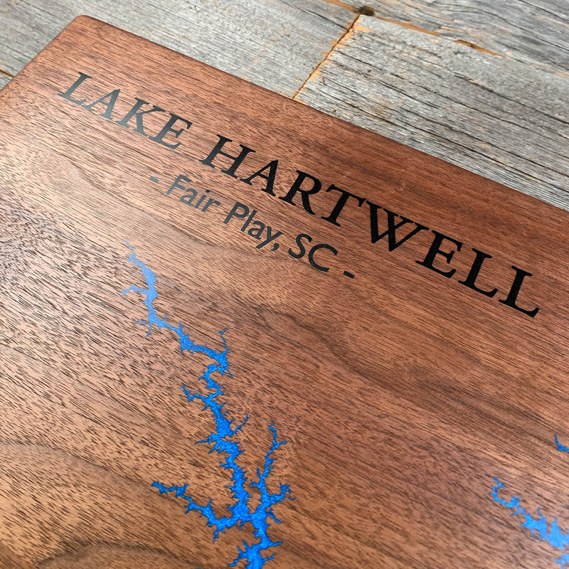 Detail of the Lake Hartwell map by Keyway