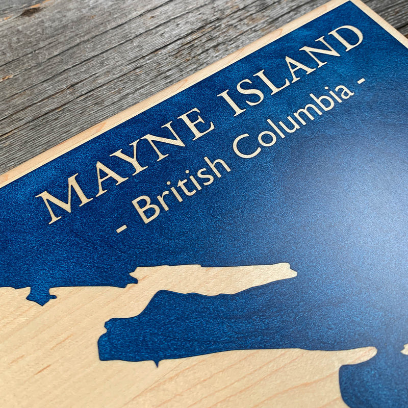 Detail of the Mayne Island map by Keyway