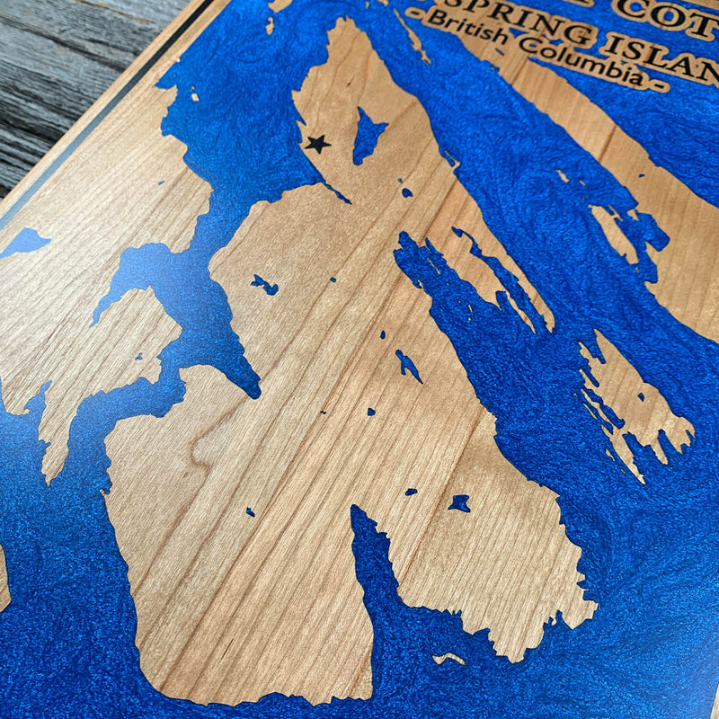 Detail of the Salt Spring Island map by Keyway