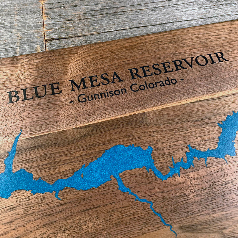 Detail of the Blue Mesa Reservoir map by Keyway