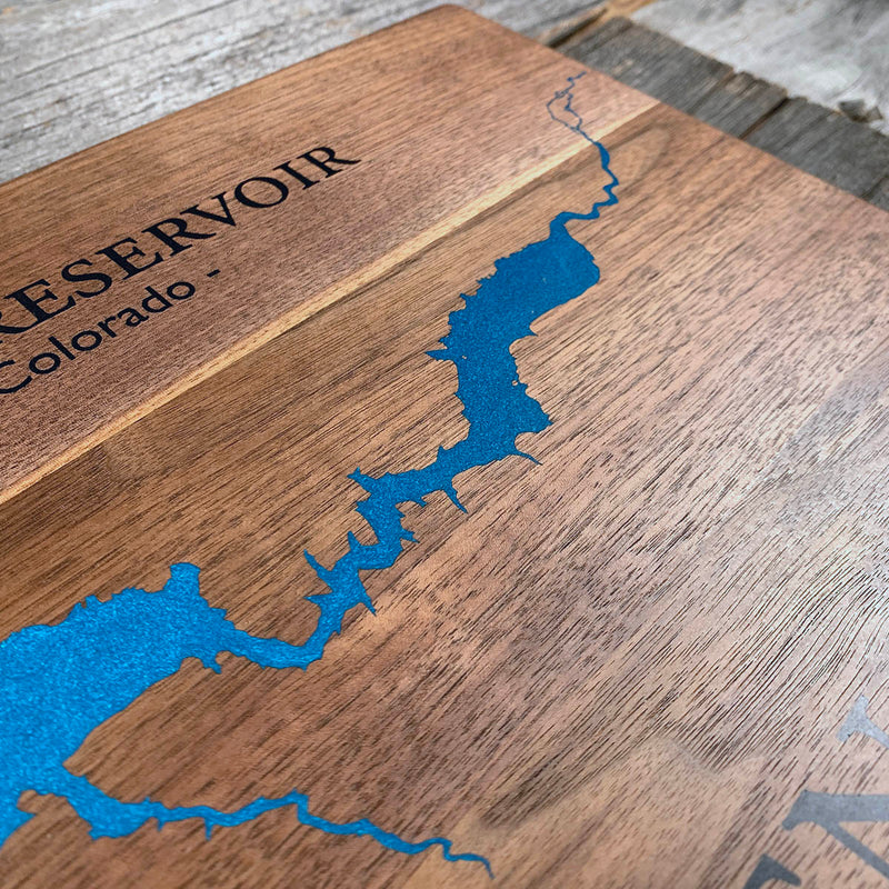 Detail of the Blue Mesa Reservoir map by Keyway