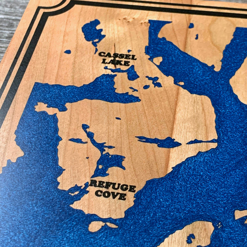 Detail of the Desolation Sound map by Keyway