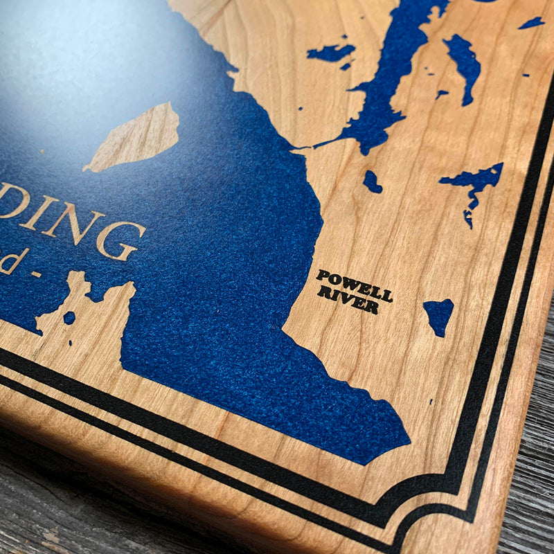 Detail of the Desolation Sound map by Keyway