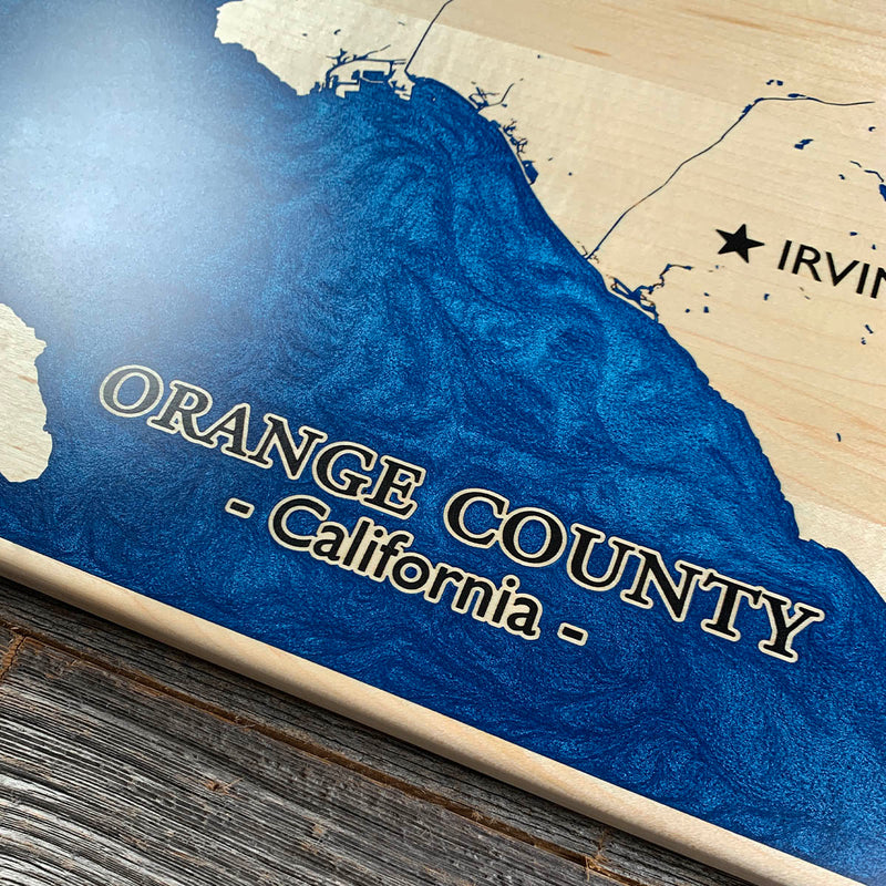 Detail of the Orange County map by Keyway