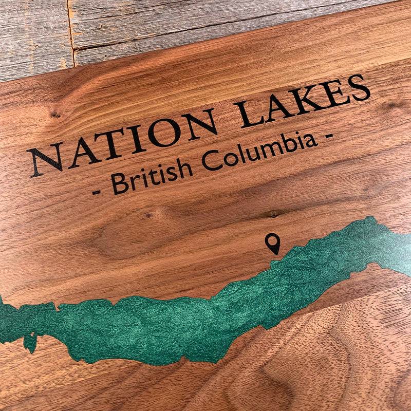 Detail of the Nation Lakes map by Keyway
