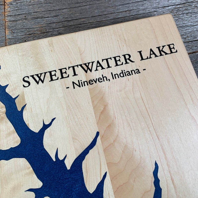 Detail of the Sweetwater Lake map by Keyway