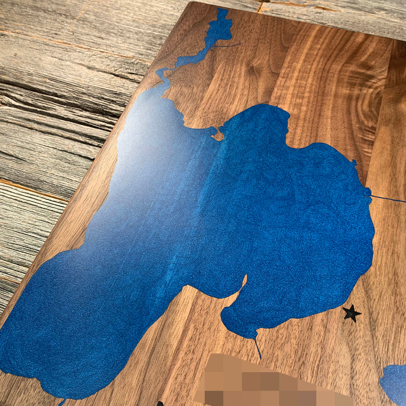 Detail of the Lake Mendota map by Keyway