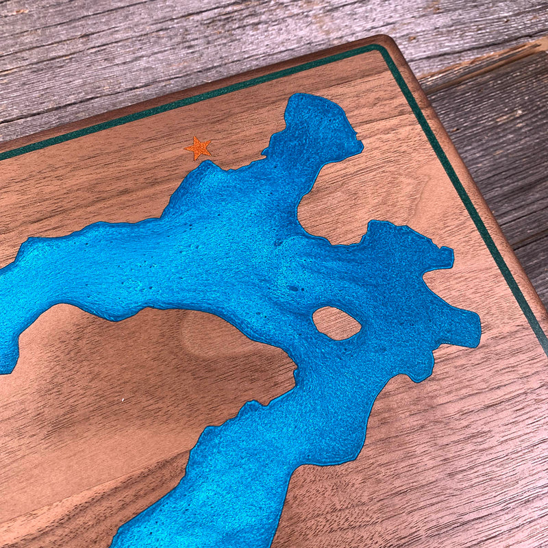 Detail of the Lake Placid map by Keyway
