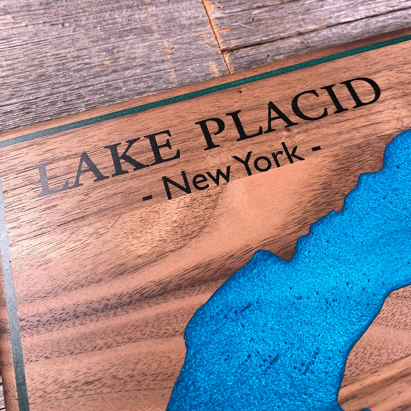 Detail of the Lake Placid map by Keyway