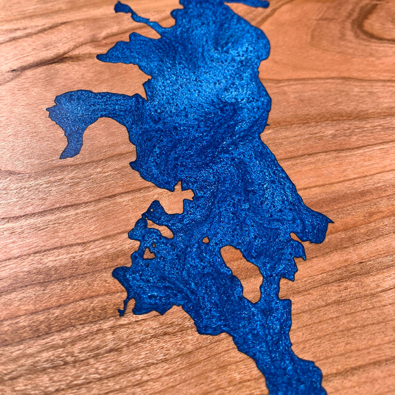 Detail of the Lake Sunapee map by Keyway