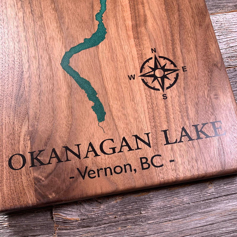 Detail of the Okanagan Lake map by Keyway
