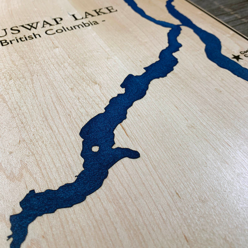 Detail of the Shuswap Lake map by Keyway