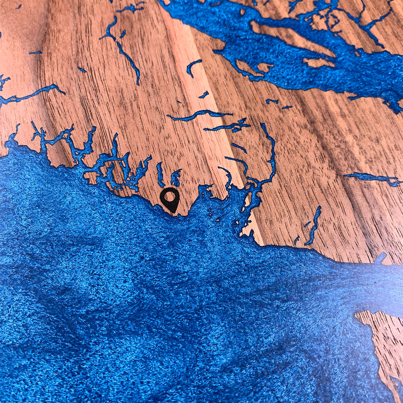 Detail of the Ucluelet map by Keyway