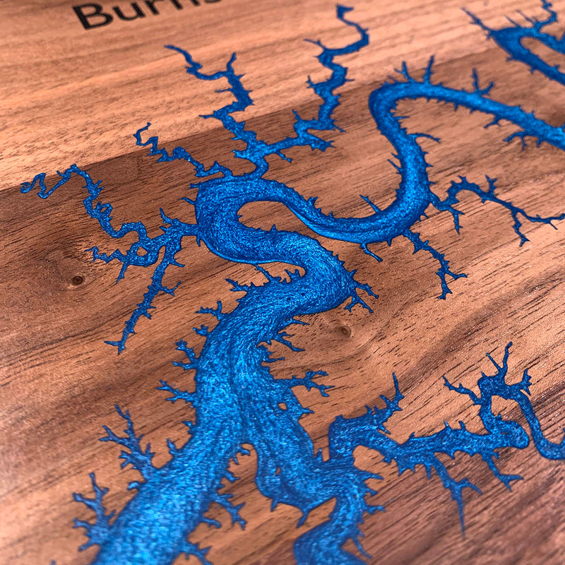Detail of the Lake Cumberland map by Keyway