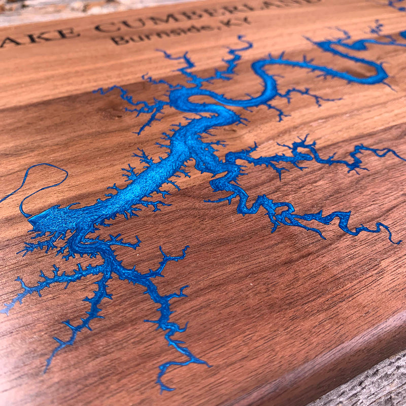 Detail of the Lake Cumberland map by Keyway