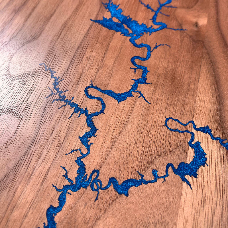 Detail of the Lake Powell map by Keyway