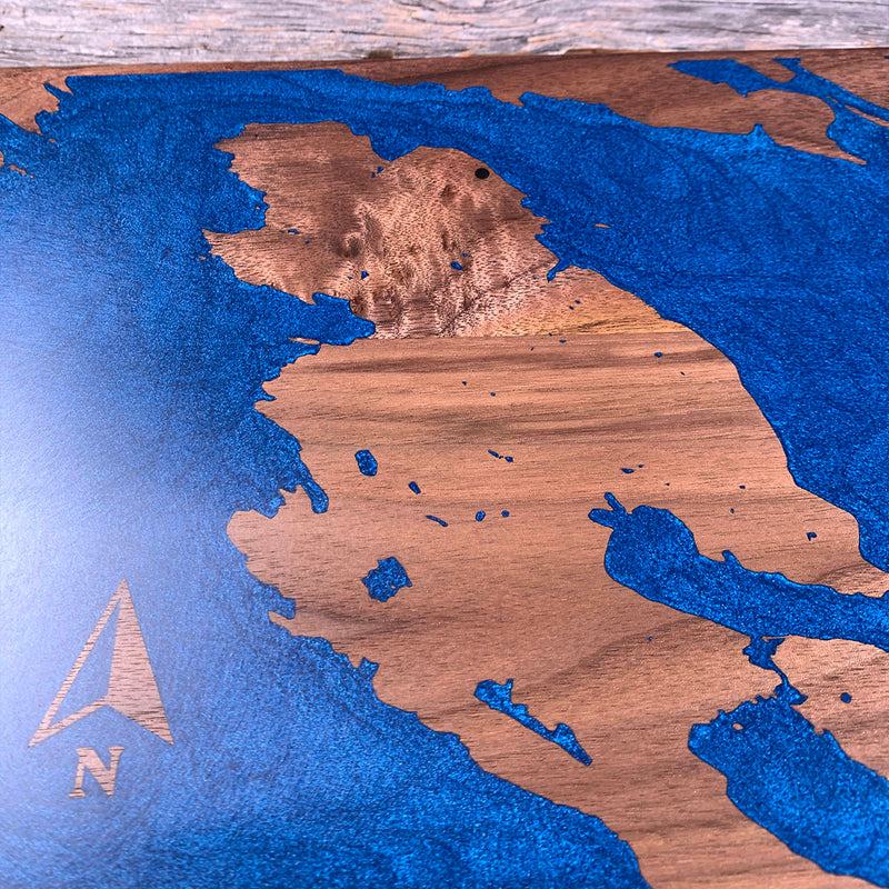 Detail of the Pender Island map by Keyway