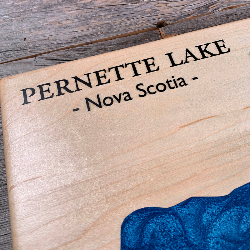 Detail of the Pernette Lake map by Keyway