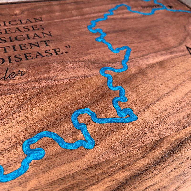 Detail of the Thames River map by Keyway