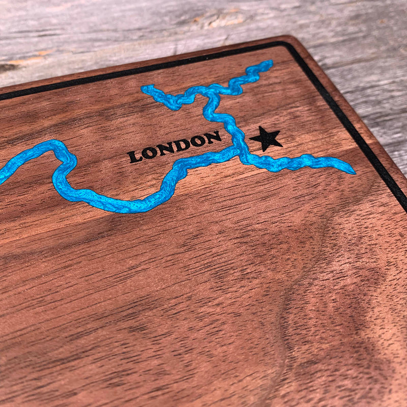 Detail of the Thames River map by Keyway