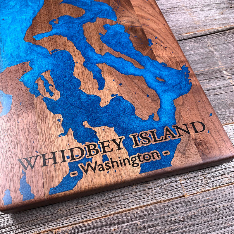 Detail of the Whidbey Island map by Keyway