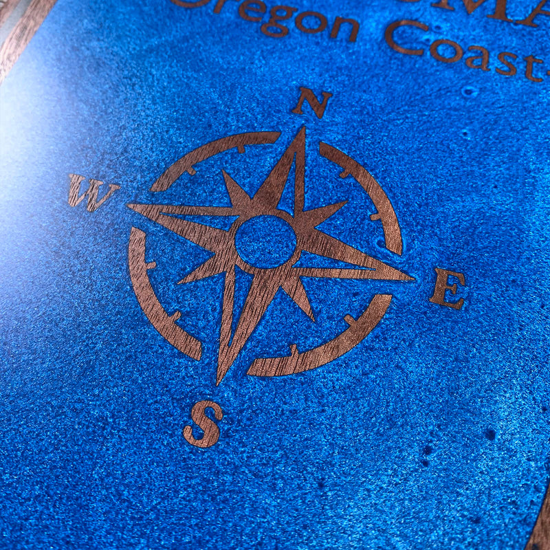 Detail of the Oregon Coast map by Keyway